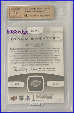 2013-14 Sp Game-used Inked Swatch Auto Wayne Gretzky #10/25 Autograph Bgs 9.5