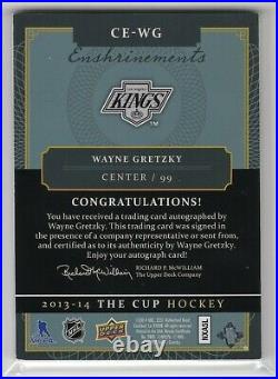 2013-14 Ud The Cup Enshrinements Autograph Auto /60 Wayne Gretzky La Queens