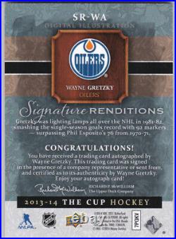 2013 2013-14 Upper Deck The Cup Wayne Gretzky Signature Renditions Auto 15/35 Pb