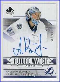 2014-15 Sp Authentic #310 Future Watch Rookie Rc Auto /999 Andrei Vasilevskiy