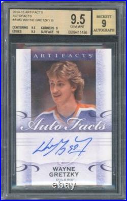 2014/15 Upper Deck Artifacts Wayne Gretzky Auto BGS 9.5