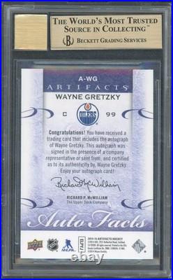 2014/15 Upper Deck Artifacts Wayne Gretzky Auto BGS 9.5