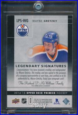 2014-15 Upper Deck Premier Legendary Premier Signatures Auto Wayne Gretzky