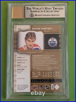 2014-15 Wayne Gretzky Auto Graded BGS 9 10 UD Masterpieces Autographs