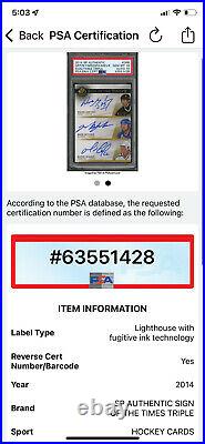 2014 Sp Authentic Gretzky/messier/lemieux Sign Of The Times 8 Of 15 Population 1