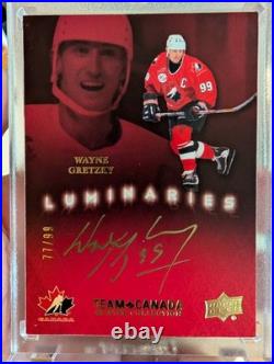 2014 UD Team Canada Wayne Gretzky Autograph #77/99 Master Auto Luminaries