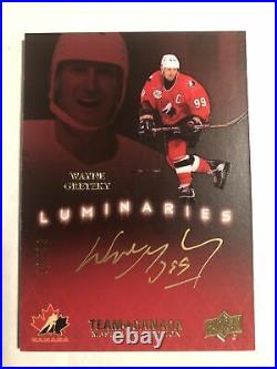 2014 Upper Deck Luminaries Team Canada Wayne Gretzky Auto /99 (read)