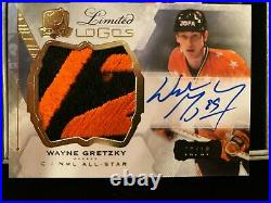 2015-2016 UD The Cup. Limited Logos. Wayne Gretzky Patch Autograph. 02/10