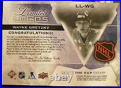 2015-2016 UD The Cup. Limited Logos. Wayne Gretzky Patch Autograph. 02/10