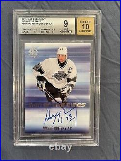 2015 SP Authentic Sign of the Times Wayne Gretzky Auto BGS 9 Mint 122,247 Rare