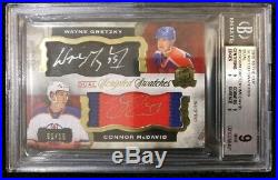 2015 The Cup Wayne Gretzky Connor McDavid Autograph RC Auto Patch Bgs 9 1/15 WOW