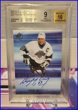 2015 Wayne Gretzky Upper Deck SP Sign of the Times NHL Auto BGS 9 10 Autograph