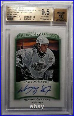 2017 Wayne Gretzky Ud Goodwin Champs CDD Autographed Card #cdd-wg Bgs 9.5/10 Gem