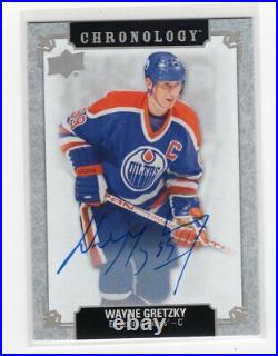 2018-19 Ud Chronology Autograph Auto Wayne Gretzky Rare Oilers Hof