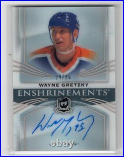 2018-19 Ud The Cup Enshrinements Autograph Auto /25 Sp Wayne Gretzky Oilers