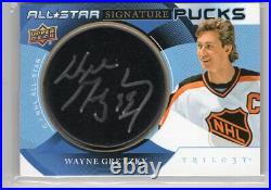2018-19 Ud Trilogy Signature Pucks Autograph Auto Wayne Gretzky All-star Hof