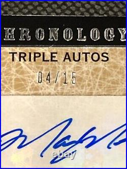 2018-19 Wayne Gretzky, Messier, Coffey Chronology Triple Autographs #TA-MGC 4/15