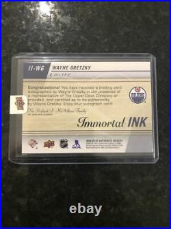 2019-20 Sp Authentic Wayne Gretzky Immortal Inks Auto #ii-wg Oilers 01/10 Redeem