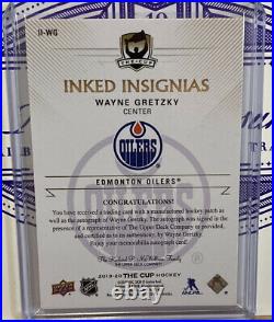 2019-20 The Cup Wayne Gretzky Inked Insignias Logo Auto 8/25 Oilers