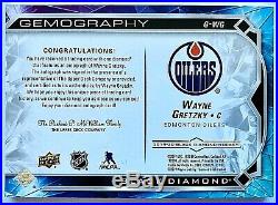 2019-20 UD Black Diamond WAYNE GRETZKY AUTO 11/25 Gemography Oilers Autograph
