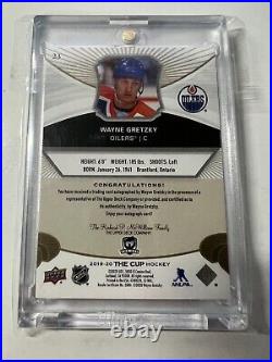 2019-20 UD The Cup WAYNE GRETZKY Gold Auto Autograph /12 Oilers SP