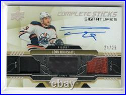 2019-20 Ud Engrained Complete Sticks Signatures Auto /25 Leon Draisaitl Oilers