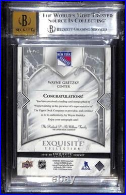2019-20 Upper Deck Ice Exquisite Signatures #ES-WG Wayne Gretzky BVG 8.5 06/15
