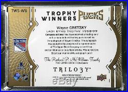 2019-20 Upper Deck Trilogy Wayne Gretzky Trophy Winners Signature Pucks Auto