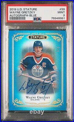 2019-20 Upper Deck U. D. Stature Wayne Gretzky Autograph Blue 3/5 Psa 9 Pop 1