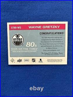 2019-20 Wayne Gretzky Sign Of The Times 80s SP Oilers Auto