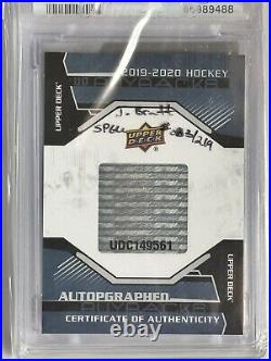 2019 BUYBACKS Jesper Bratt AUTO RC PSA 8 #/6 DNA 9 SPGU SP GAME USED Rookie