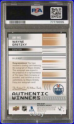 2019 SP Authentic Wayne Gretzky Authentic Winners Auto /10 PSA 9