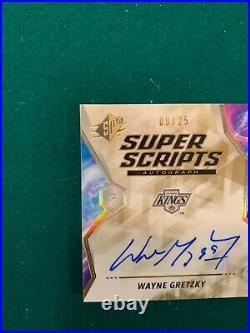2020-21 UD SPX Hockey Wayne Gretzky Super Scripts Auto GOLD 9/25 RARE Variation