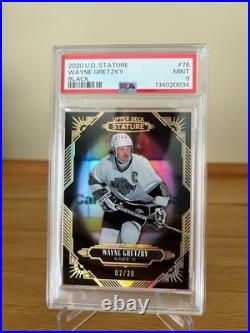 2020-21 Upper Deck Stature Wayne Gretzky #76 Black /20 PSA 9