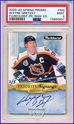 2020 Upper Deck Spring Expo Wayne Gretzky Priority Signings Auto #PS-WG /5 PSA 9