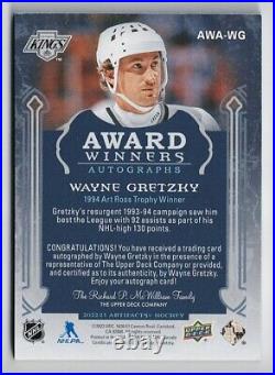 2022-23 Artifacts Award Winner Autograph #AWA-WG Wayne Gretzky 24/25