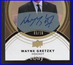 2022 Upper Deck Exquisite Collection Wayne Gretzky On Card Auto 3/10