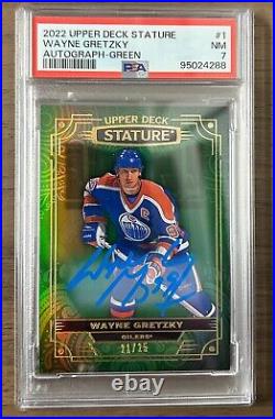 2022 Upper Deck Stature Wayne Gretzky Gren Autograph 21/25 #1 Psa 7