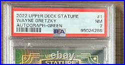 2022 Upper Deck Stature Wayne Gretzky Gren Autograph 21/25 #1 Psa 7