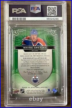 2022 Upper Deck Stature Wayne Gretzky Gren Autograph 21/25 #1 Psa 7