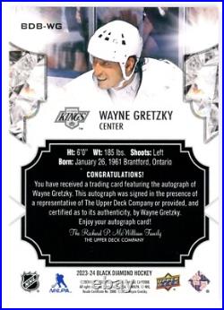 2023-24 UD Black Diamond WAYNE GRETZKY Pure Black Auto Autograph #d/10 Kings