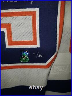 (4) Wga Wayne Gretzky Autographed Stanley Cup Jerseys (1984, 85, 87, 88) # 48/50