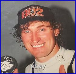 802 Goals 15×12 Wayne Gretzky Hof La Kings NHL Signed Photo Plaque Cards Vintage