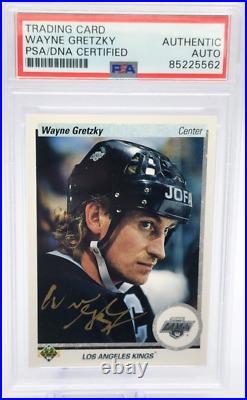 90-91 UD Wayne Gretzky #241 Autographed PSA/DNA Promo Black Helmet Height Error