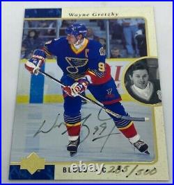 95-96 UD SP Wayne Gretzky Auto St. Louis Blues UDA Signed #285/500 Limited READ