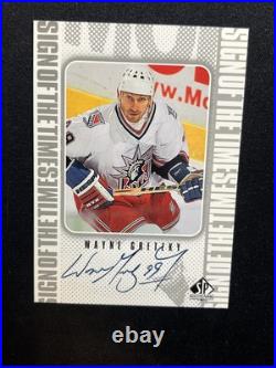 98-99 UD SP Authentic Hockey Sign Of The Times Auto WG Wayne Gretzky