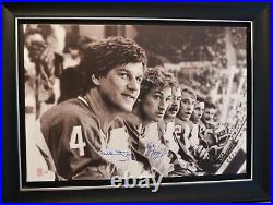 Auto Wga Le99 Wayne Gretzky Bobby Orr Dual Signed Bench Canvas