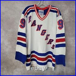 Autographed CCM Cosby Authentic New York Rangers Wayne Gretzky 99 Jersey 48 XL