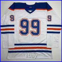 Autographed/Signed Wayne Gretzky Edmonton White Hockey Jersey PSA/DNA COA