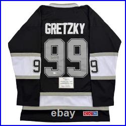 Autographed/Signed Wayne Gretzky Los Angeles Kings Black Jersey Fanatics COA
